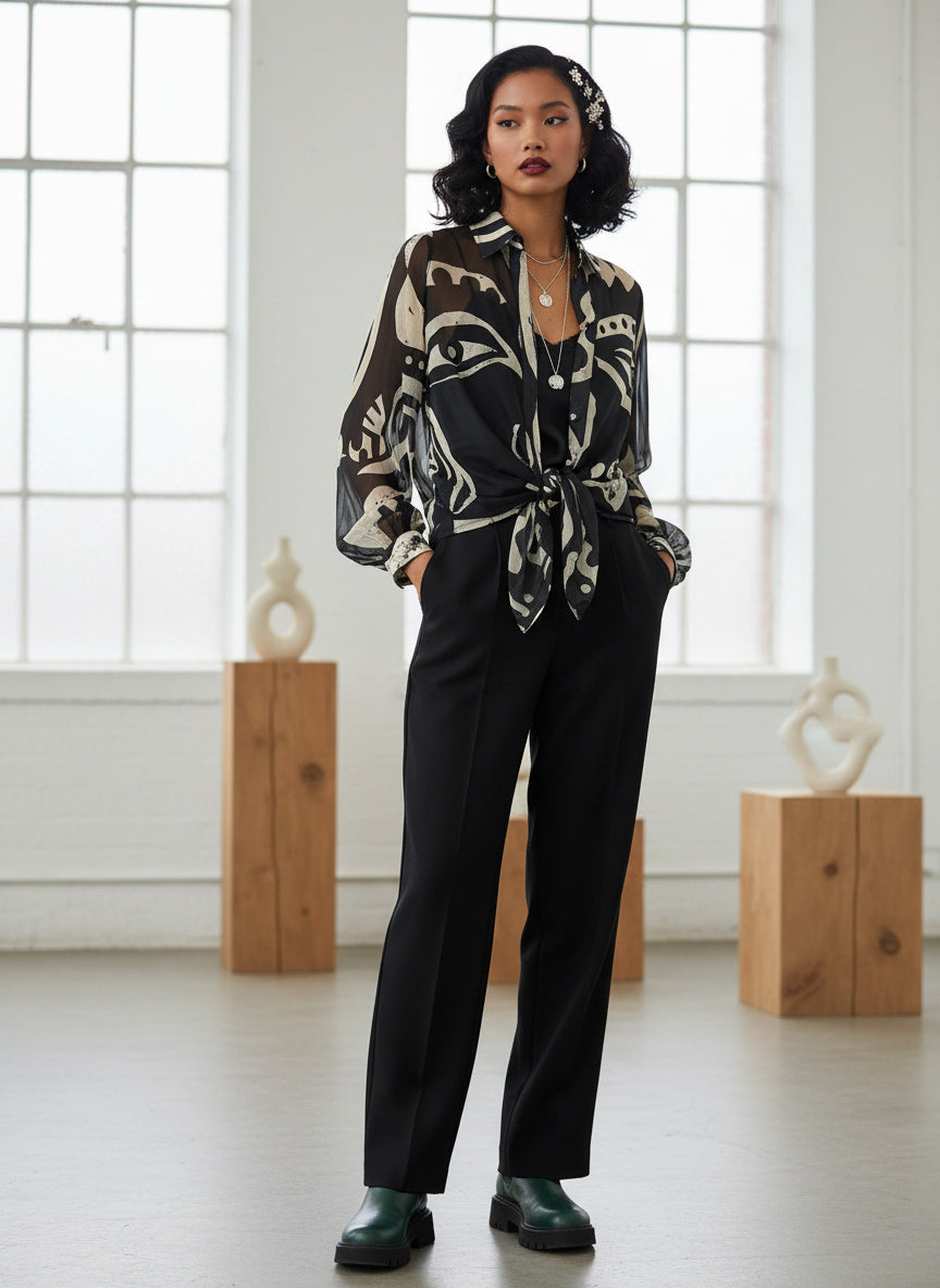 The Àṣẹ Mirage Chiffon Blouse