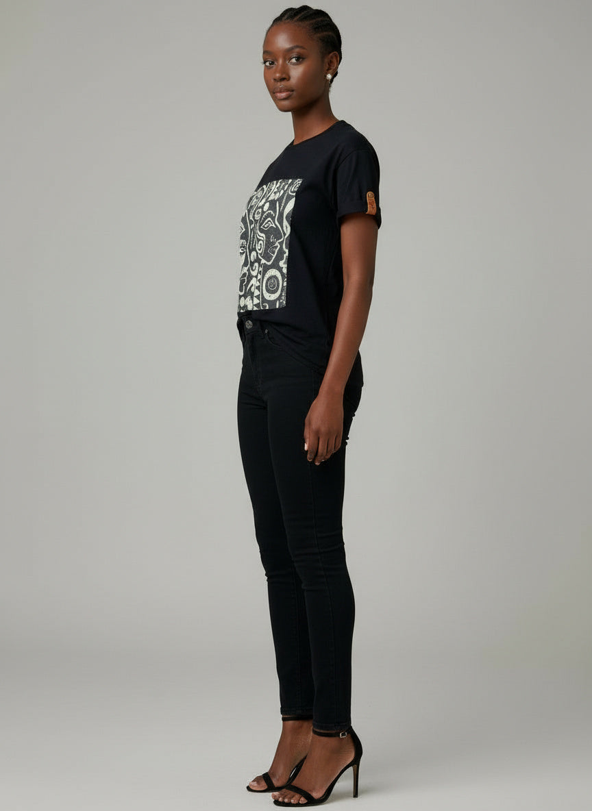 Àṣẹ Bohemian Graphic Print T-Shirt