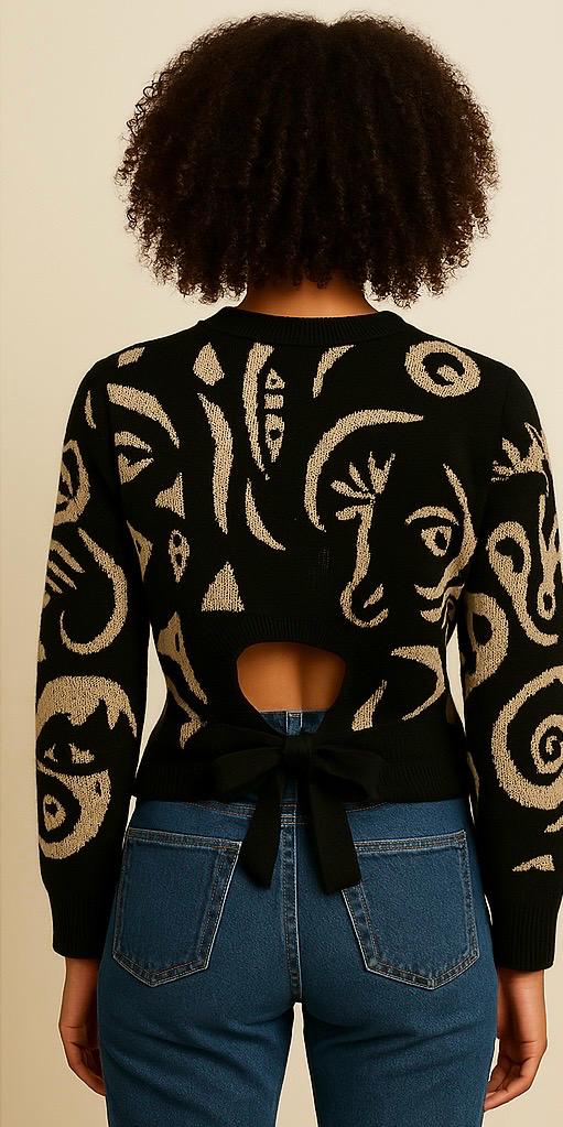 Ewa Wool backless Sweater
